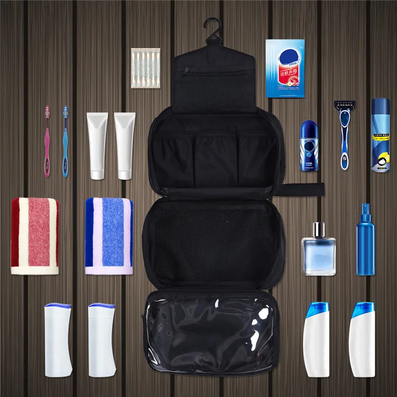 New Outdoor Hanging Toiletry Wash Bag Waterproof Men Travel Shower Kits Organizer Cosmetic Bag Women Makeup Pouch