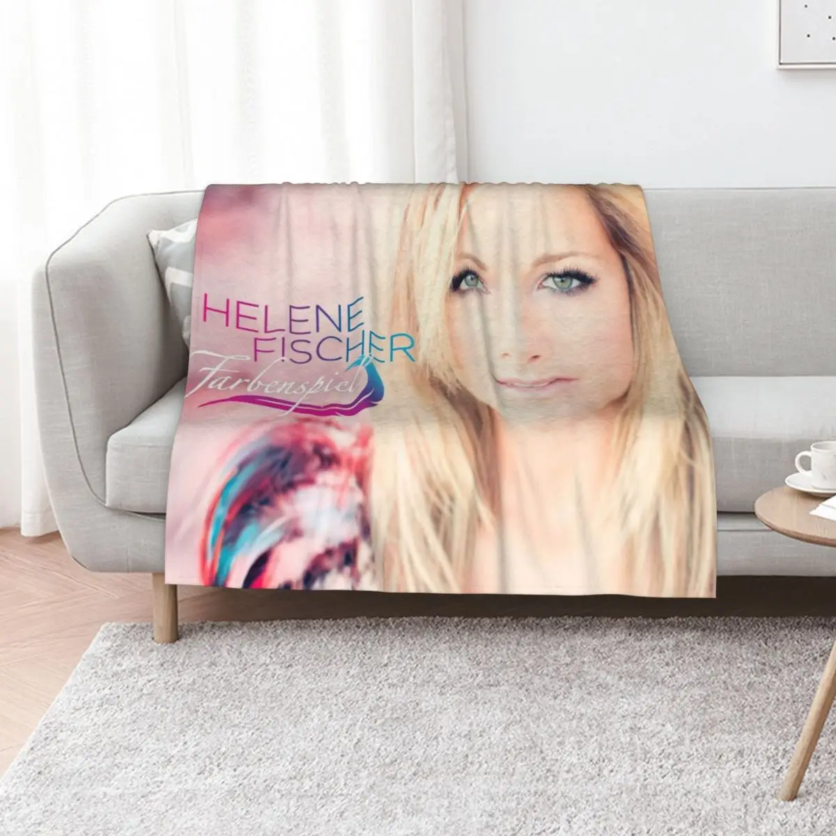 Helene Fischer - Cobertor Farbenspiel, cobertor aconchegante para dormir, presente para mamãe e papai