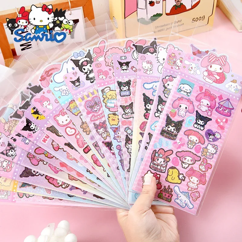 20/50/100pcs Sanrio Guka Sticker Pochacco Kuromi Melody Stickers Cartoon Sticker Stationery Wholesale