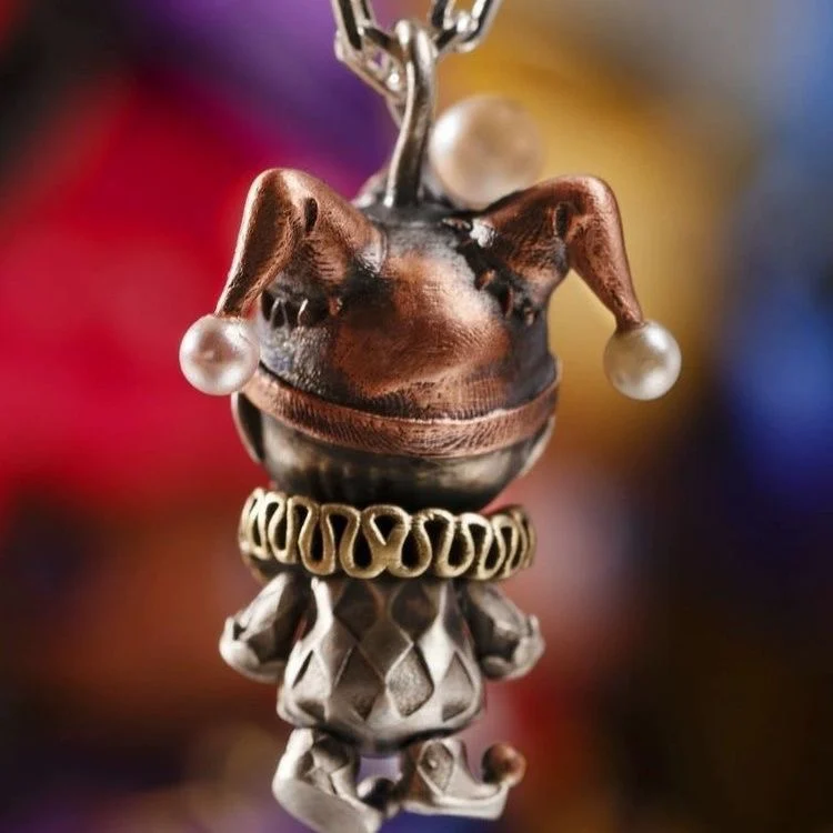Clown Witch Bean Doll Retro Fashion Necklace Pendant Decoration for Men and Women