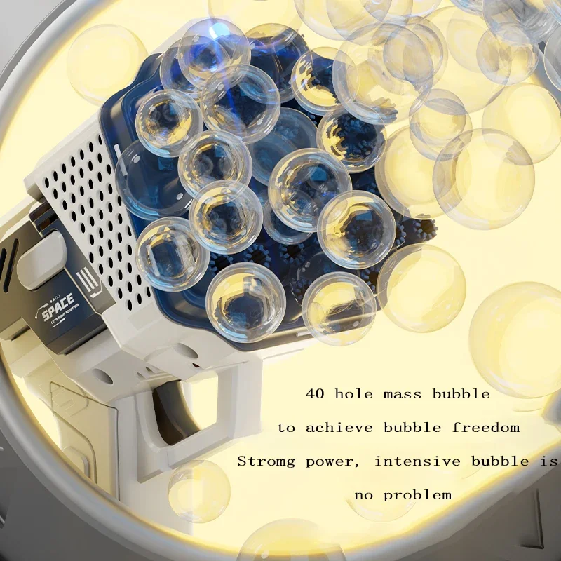 40-otworowy pistolet bąbelkowy ręczny w pełni automatyczne urządzenie do baniek dziecięcy bąbelkowy Blaster bez baterii bez bąbelkowej wody