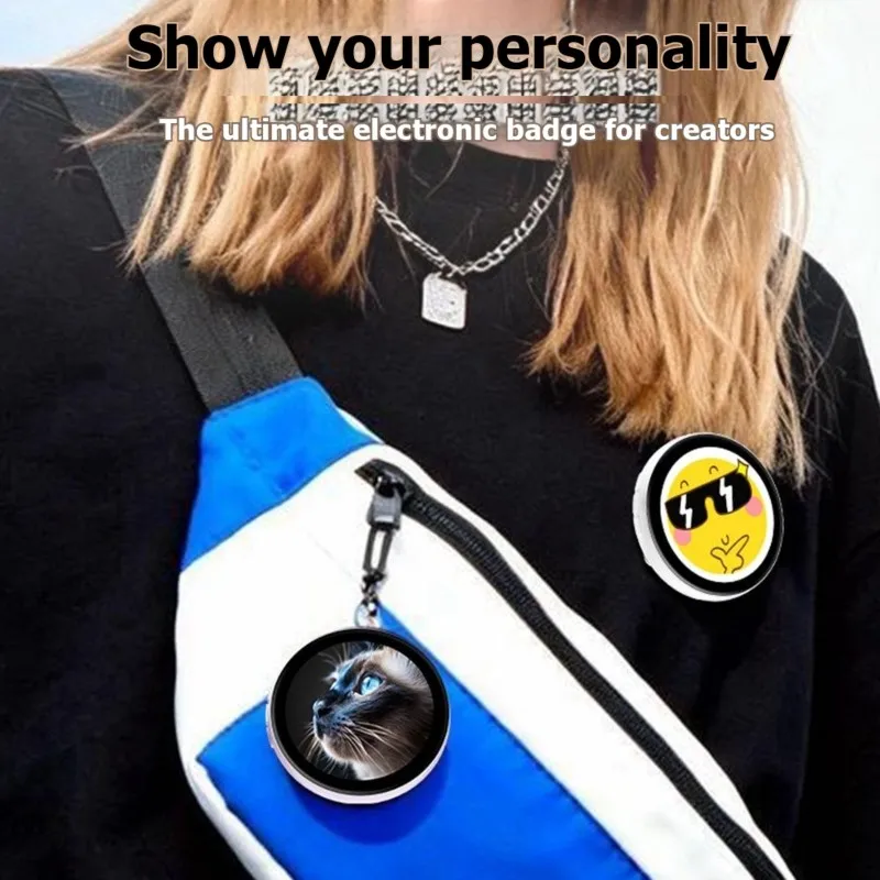 Superior-For Fans Compatible HD Smart Touch Screen Multifunctional DIY Anime Badge In ABS Material