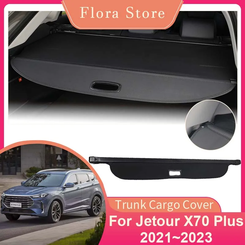 

Rear Trunk Cargo Cover for Jetour X70 Plus Soueast DX8 2021 2022 2023 Privacy Shield Shade Curtain Partition Interior Accessorie