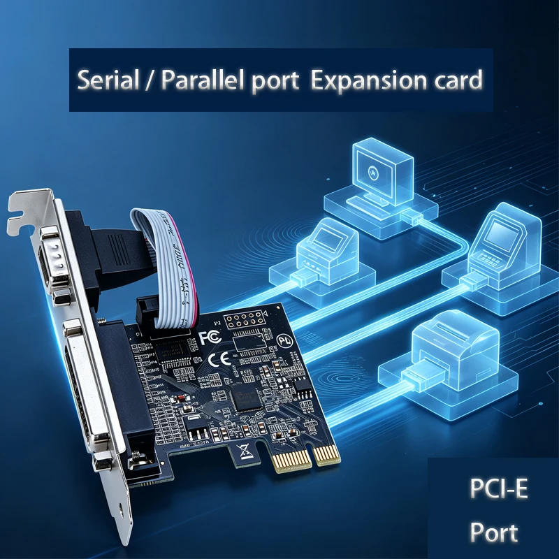 PCIE Expansion card Riser card PCIe express to parallel serial port card PCI-E Sata Adapter Extender PCIe Converter AX99100