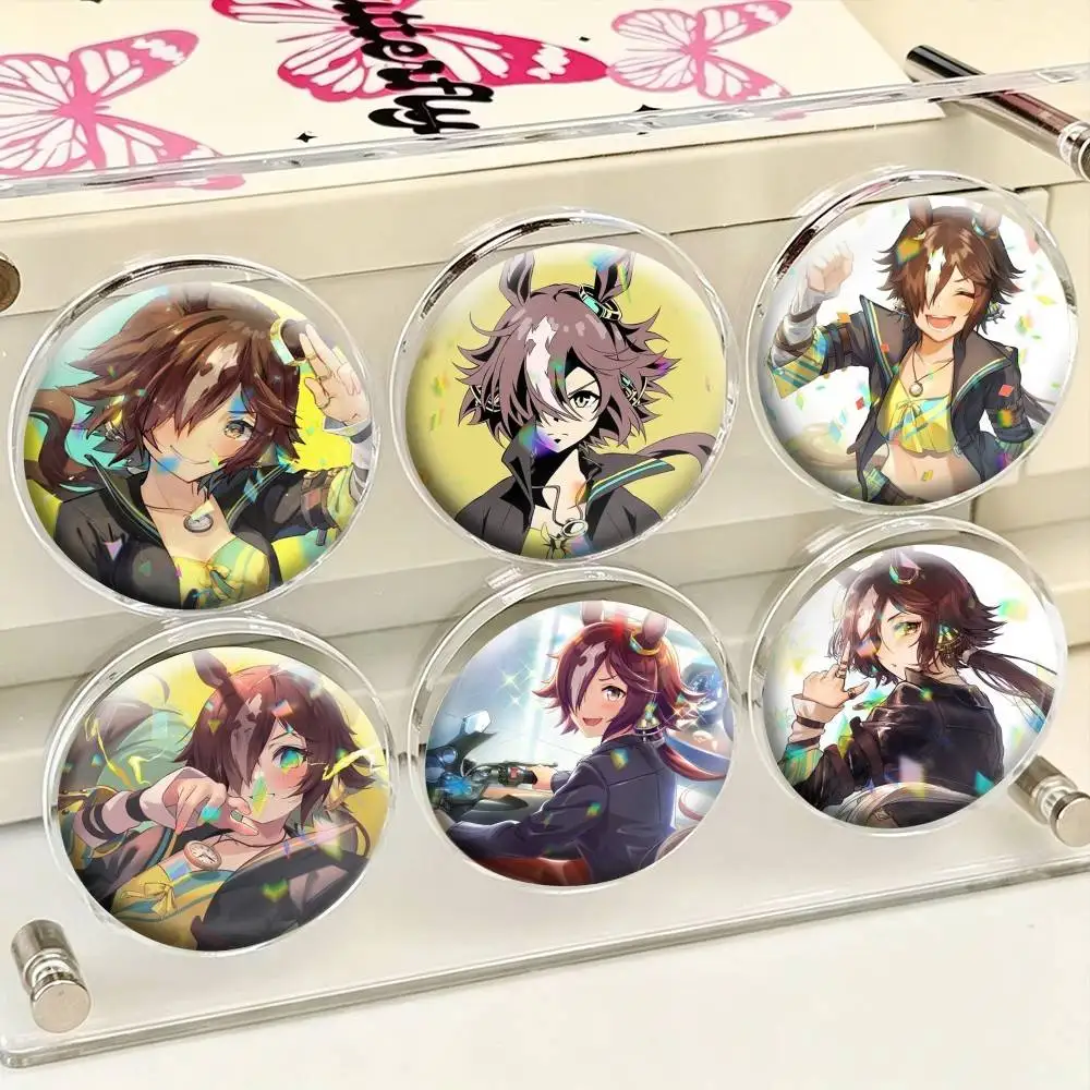 Vodka UmaMusume UMA  25 32 44 58 75mm Badges Personalized Round Brooches Pins Accessory Gift