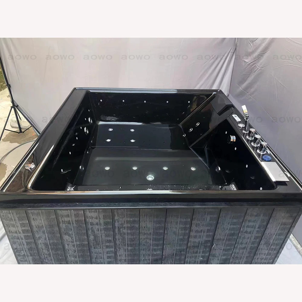 Japanese Head Spa 3 Person Outdoor Jacuzzisr Tubs Plastic Skirt Spa Massage Bathtub Outdoor Bathtub Spa Outdoor