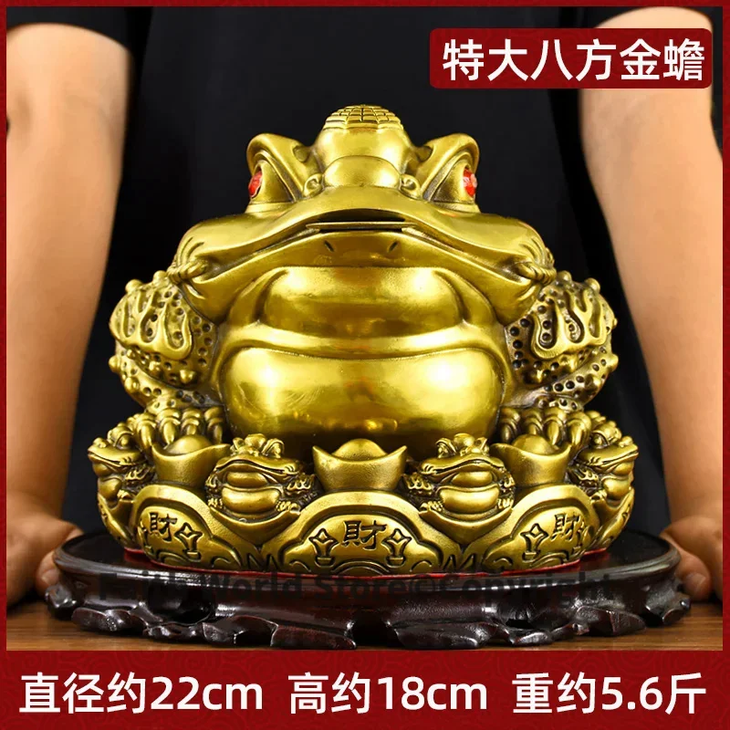 ZHAO CAI JIN CHAN COPPER Ornament HOME SHOP DECOR Business career prosperous FENG SHUI talisman Bring wealth money Opening Gift