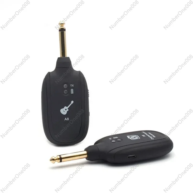 Multi-Instrument UHF Wireless System, Guitar Receiver Transmitter Set with Pickup, for Wind Instrument Performance