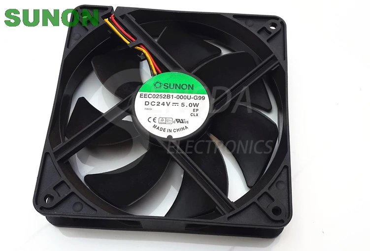 Original For Sunon EEC0252B1-000U-G99 24V 5W 12025 12CM dual ball bearing fan drive cooler