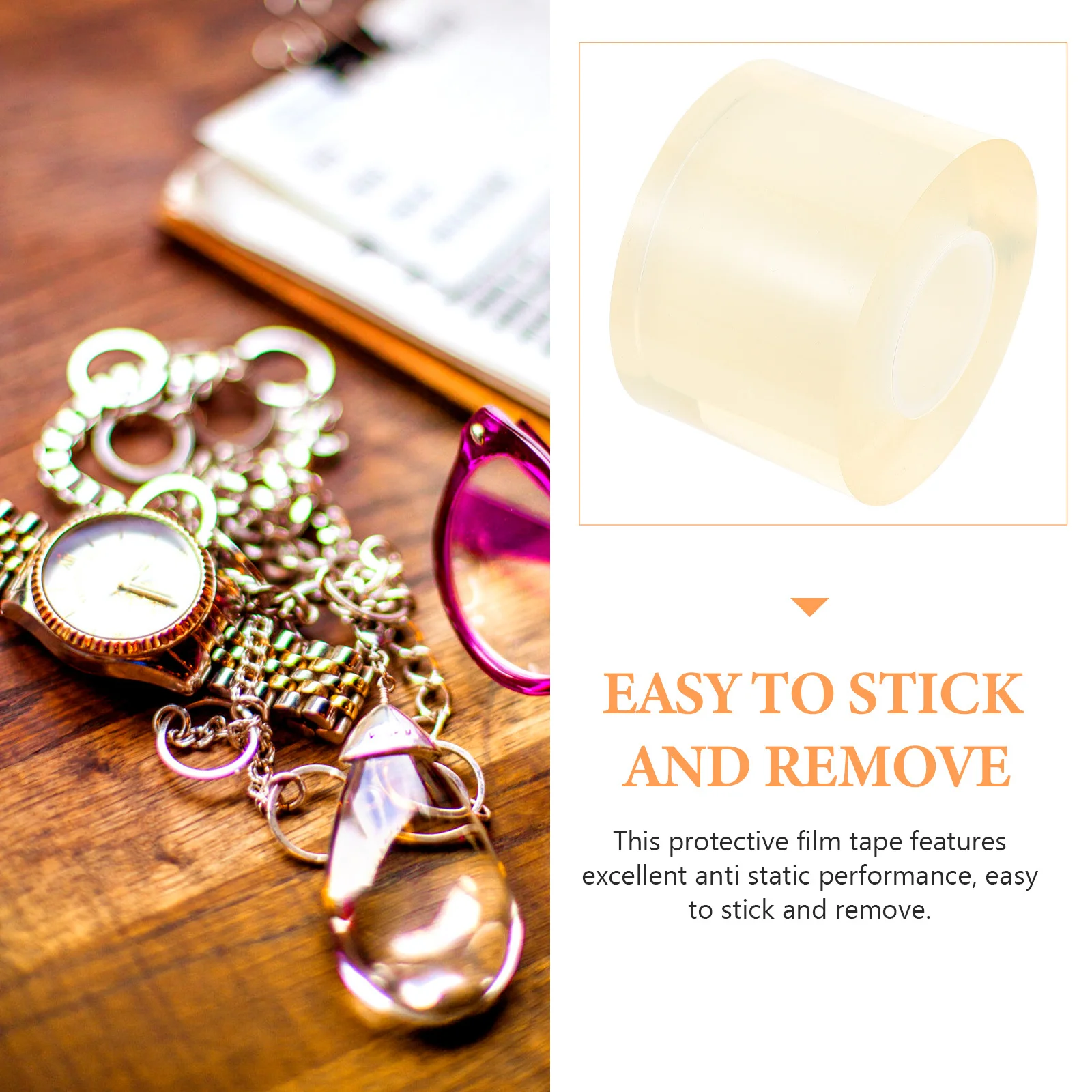 

1 Roll Transparent Protective Film Tape Watch Repair Tool Screen Protector High Elasticity Anti Static Clear Film