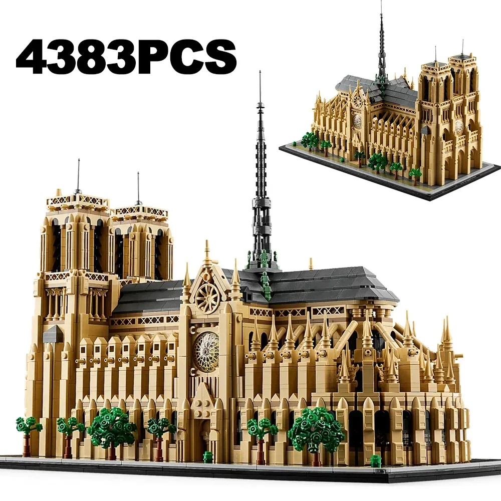 4383PCS Notre-Dame de Paris Architecturale Street View Collectible Beroemde Bouwstenen Model Bricks Speelgoed Kind Volwassen Geschenken