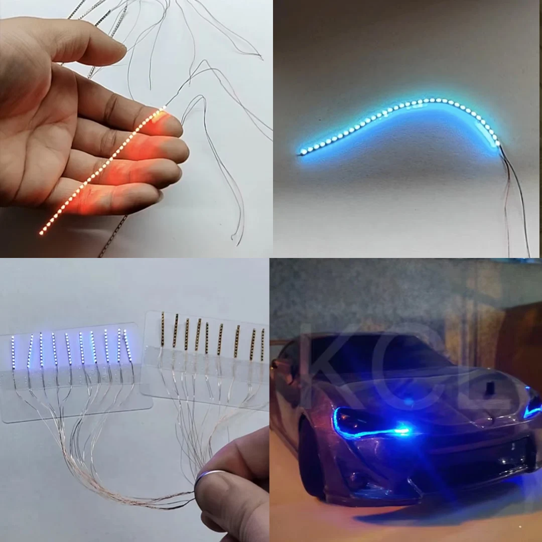 1mm Wide Soft Light Strips Can Be Bent and Cut. Model Modified Strip Lights. Chassis Atmosphere Decorative Light for Model Car