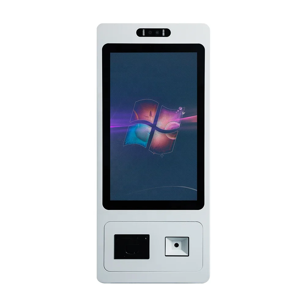 

Easy To Use 15.6 21.5 23.8 27 Inches Self Service Totem Android Wins Linux Payment Kiosk With Printer QR Code Scanner