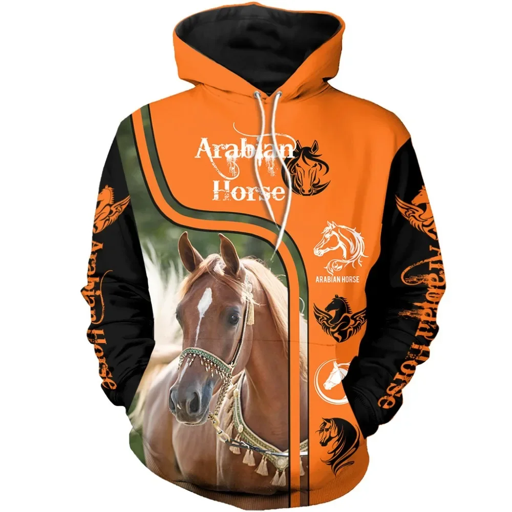 

New animal Arabian Horse 3D All Over Printed Men Hoodies/Sweatshirt Retro Harajuku New Hooded Autumn Hoody Casual tops 26629