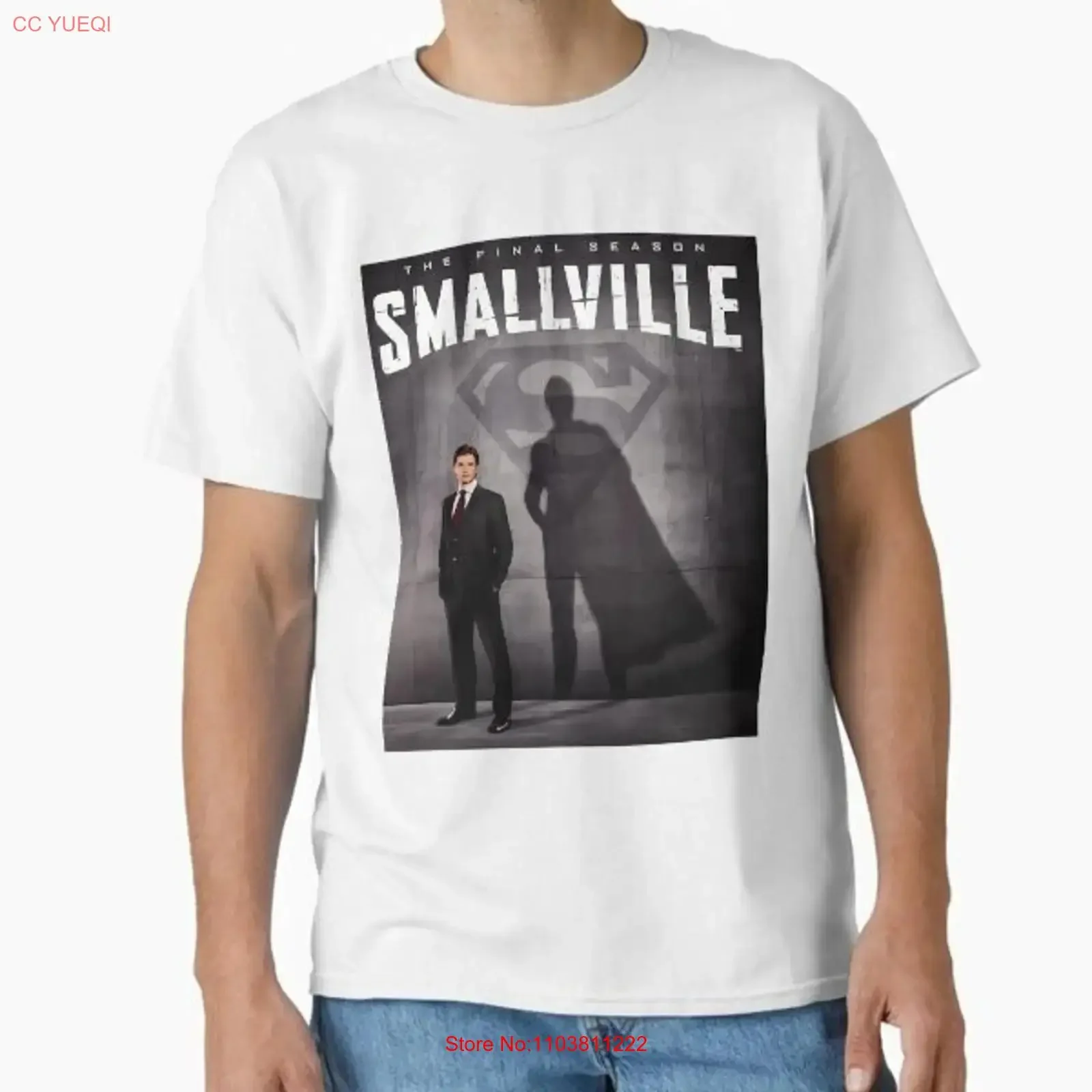 Camiseta clásica con Logo de Smallville hecha en EE. UU. AUS S 2XL vintage lavada ligeramente moda estirada ropa de calle informal suave
