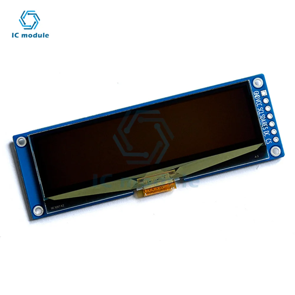 Imagem -04 - Módulo de Exibição Lcd Auto-luminoso Tela Oled Board Iic Driver Ssd1322 I2c Pinos 2.7 256x64