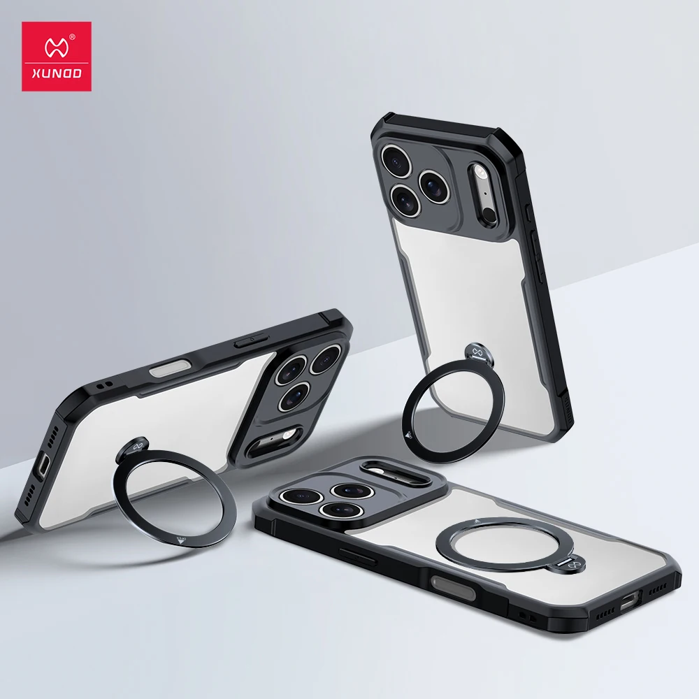 

Чехол Xundd для iPhone 17 Pro Max для iPhone 17 Pro 17, воздушный чехол с магнитной подставкой 360 ° Вращающийся держатель подушки безопасности противоударный чехол