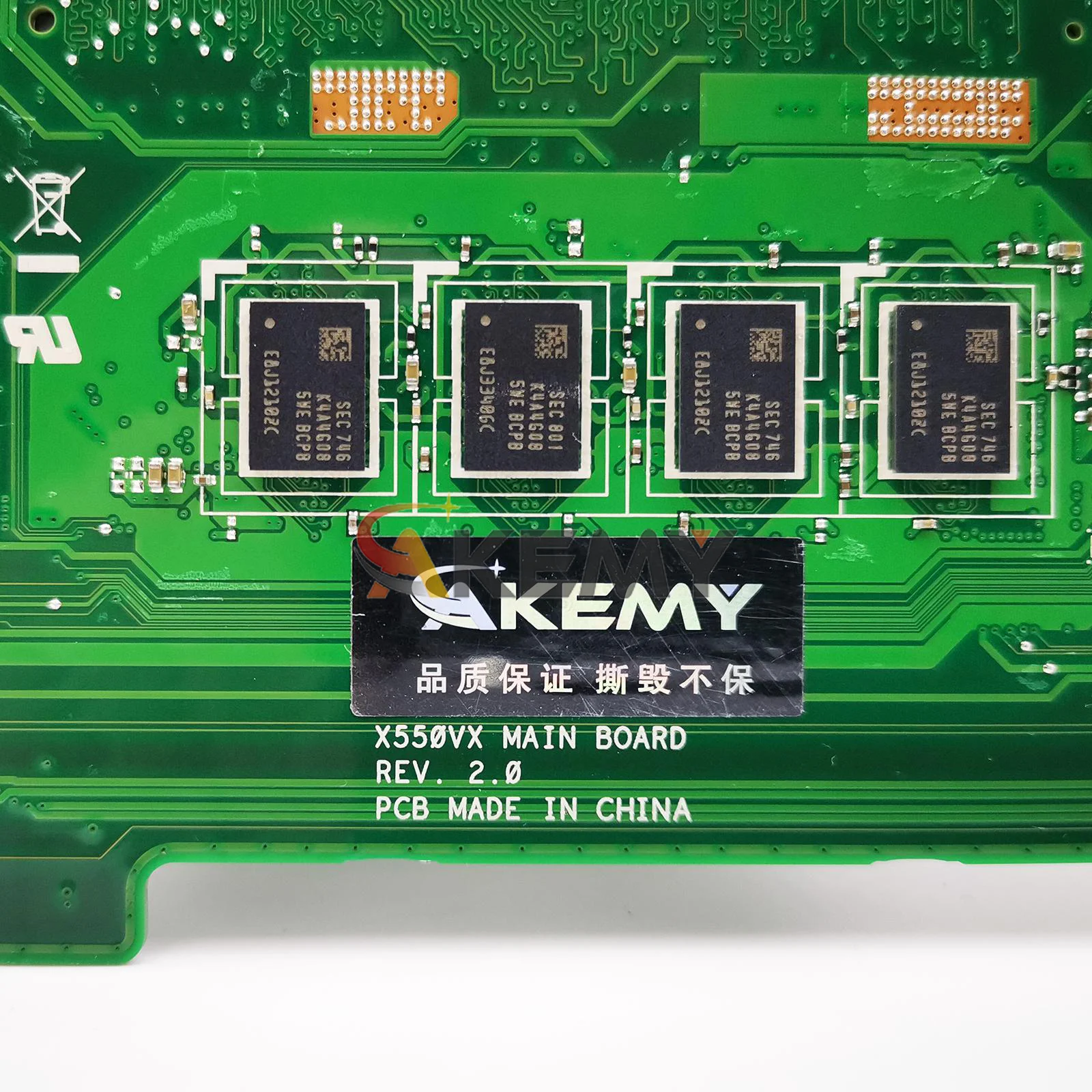 X550VX Laptop Motherboard For ASUS VivoBook X550VX FH5900 X550V VX50V X550VXK FH6500V W50V K550VX Mainboard With  I5 I7 CPU stk