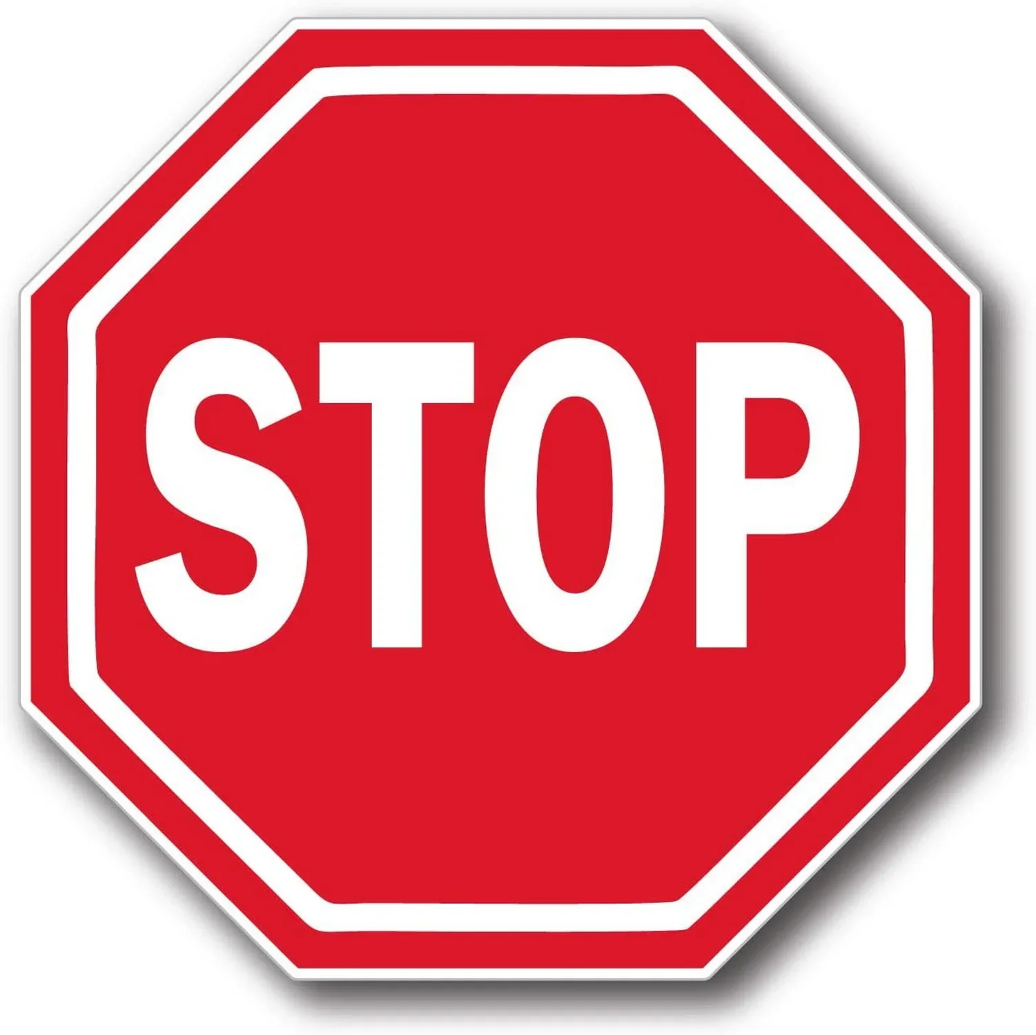 Stop Metal Tin Sign Street Slow Warning Reflective Signs 12 x 12 Inches Octagon Rust Free Aluminum UV Protected and Waterproof