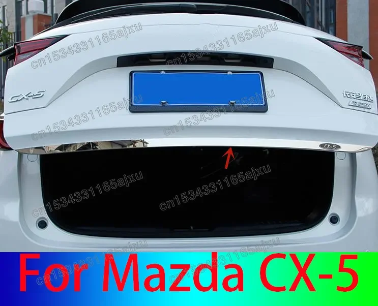 

Car styling for Mazda CX-5 2017-2020 Stainless Steel Trunk Door Trim Strip Tailgate Trim Anti-scratch Protection