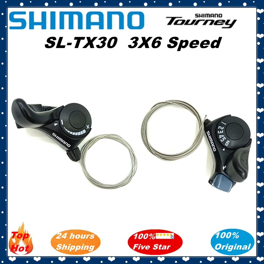 Shimano Tourney TX30 3x7/6 Speed Shifter For MTB Bicycle Bike 18/21 Speed Thumb Shifter Plus Shift Lever Original Accessories