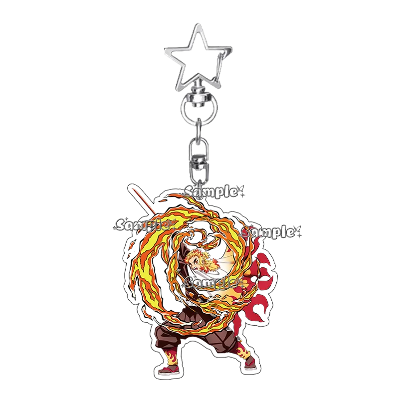 Anime Zenitsu Rengoku Keychain Acrylic Accessory