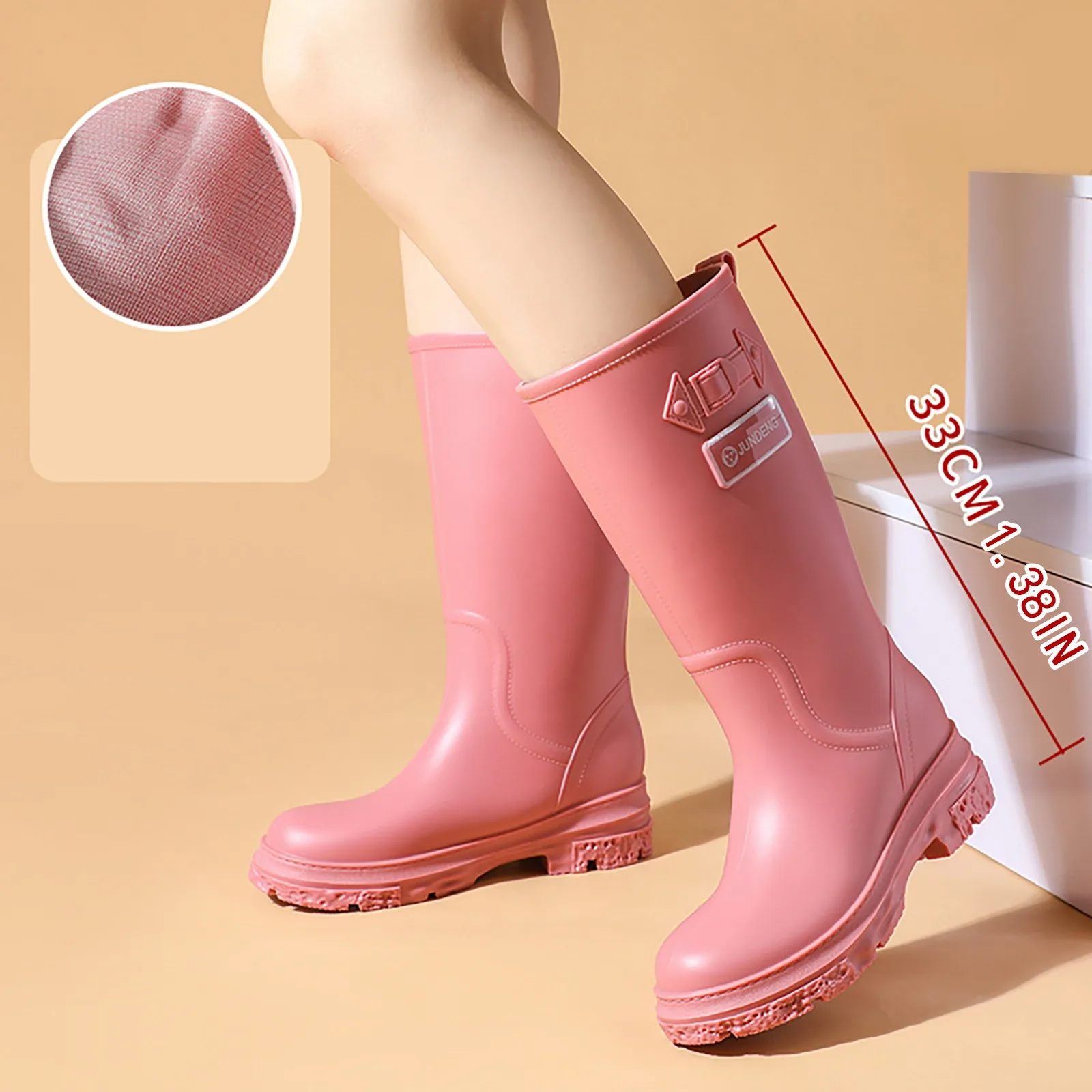 Women Rain Shoes Shoes Comfortable Light Ankle Rain Boots Frosted Outdoor Rain Boots Quad Comfort Work Boots