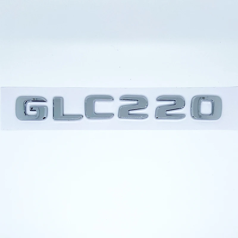ثلاثية الأبعاد ABS كروم الحروف السوداء GLC260 GLC300 GLC350 GLC220d GLC350e 4Matic شعار لبنز GLC X253 سيارة جذع شعار ملصق #2