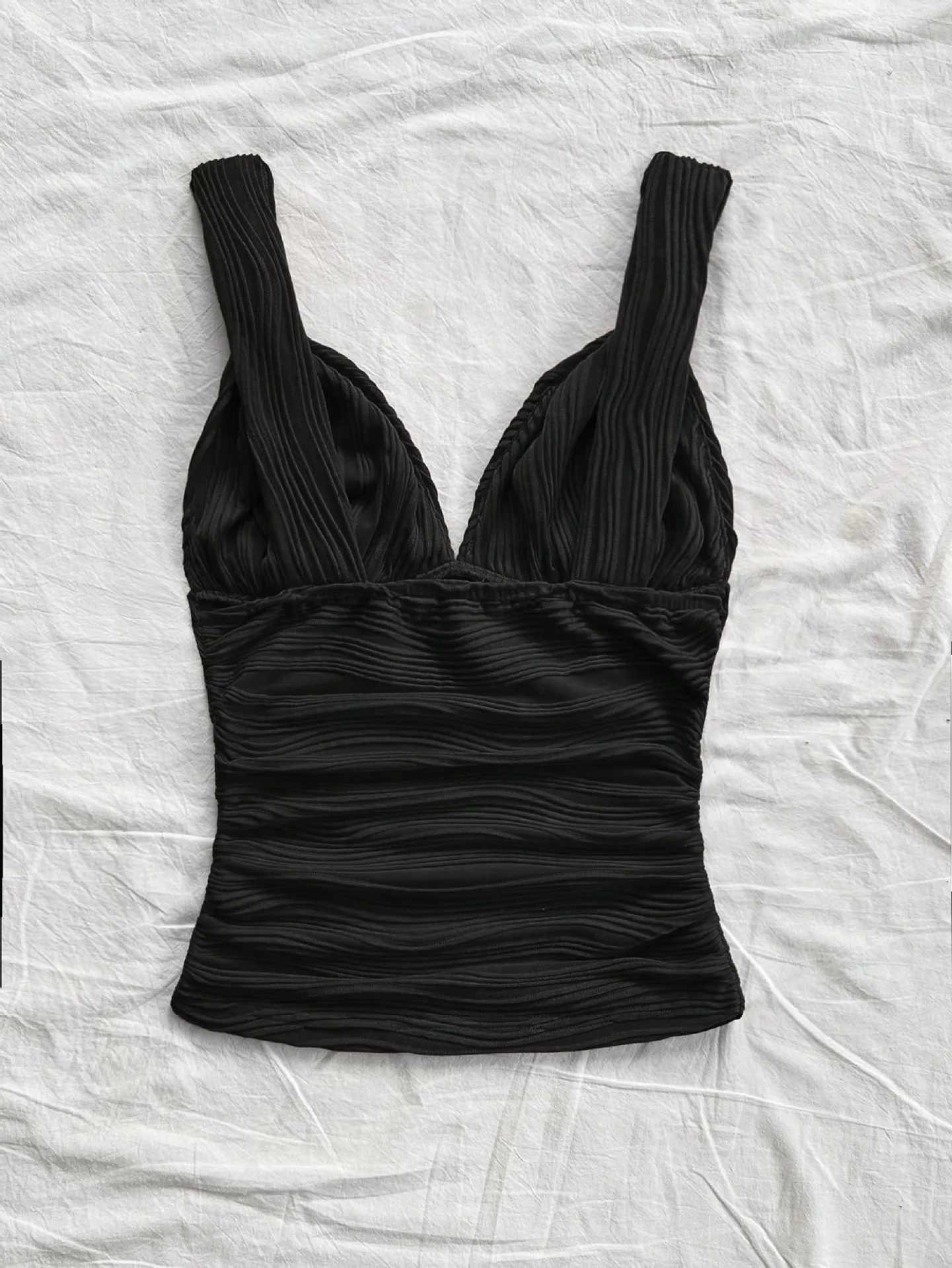Western‑Style Ruched Camisole Top, Versatile Figure‑Flattering Form‑Fitting Tank, Wear As Outerwear
