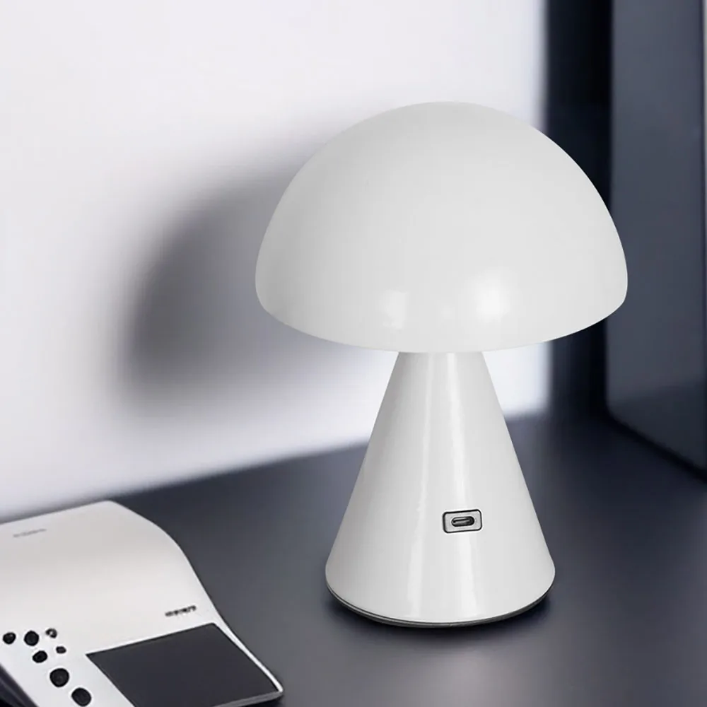 

LED Mushroom Table Lamp Flower Bud Lamp USB Wireless Charging Night Light for Bar Restaurant Bedroom Decorative Lamp Table Light