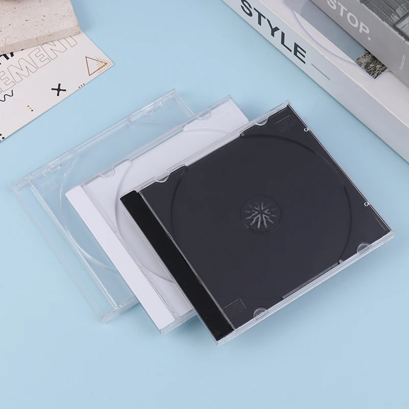 Single Piece Pack CD Storage Case Transparent Stand Acrylic Holders For CDs DVD Storage Holder Audio-visual Plastic Box