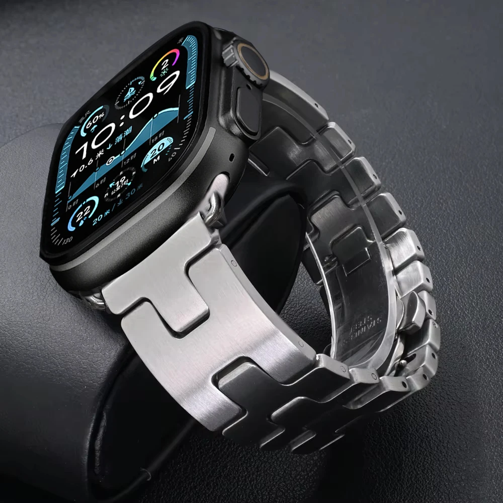 �y�Z�[�����zApple Watch Ultra 3 2 49mm�V���[�Y11 10 46mm 42mm�pH���f���X�g���b�v�AiWatch 9 8 7 SE3 40 41 44mm 45mm�p�X�e�����X�X�`�[���o���h