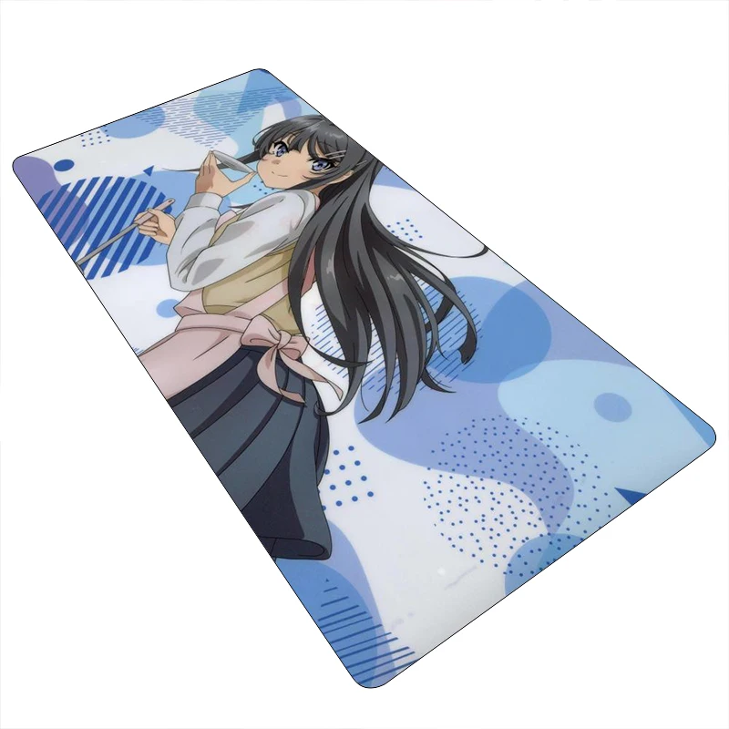 Sakurajima mai coelho menina quadrinhos mouse pad jogo portátil tapete extra grande kawaii anime antiderrapante mousepad pc acessórios de jogos