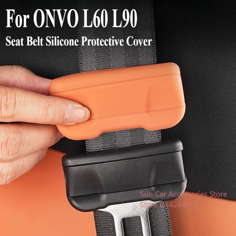 

For NIO ONVO L60 L90 Seat Belt Silicone Protective Cover Anti-Collision Noise Reduction Car Interior Modified Supplies Accessory
