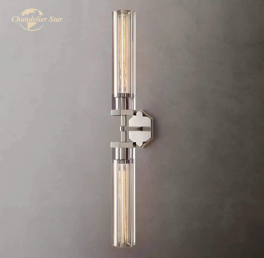 

Modern Crystal Wall Lamps Lustre LED Lambeth Hexagonal Linear Sconce Bathroom Living Room Bedroom Indoor Lighting Fixture