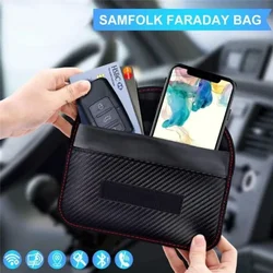 Signal Blocking Faraday Bag Anti-radiation Anti-tracking Anti-Hacking LTE GPS RF RFID Signal Blocking Shielding Pouch for Phone