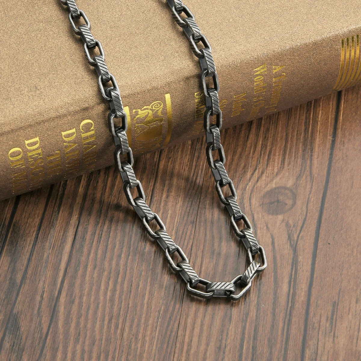 Sifisrri Punk Vintage Thick Chain Bracelet Necklace Set