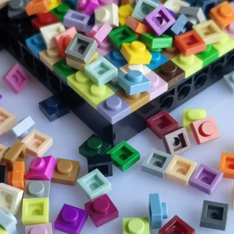 500pcs/Lot 100G Plate 1x1 Building Block MOC Parts DIY Pixel Art QR Code Brick Mosaic Kids Toys 52Colors Compatible