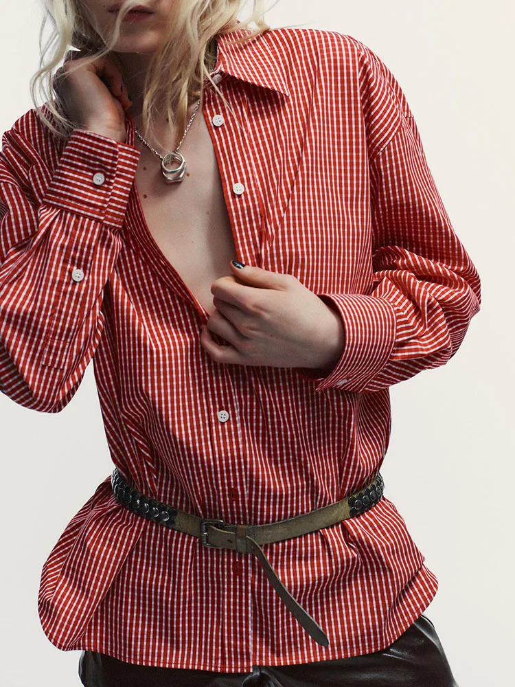 Novo inverno 2025 feminino faion casual versátil longo sve xadrez antung solto irt étnico roupas de palco