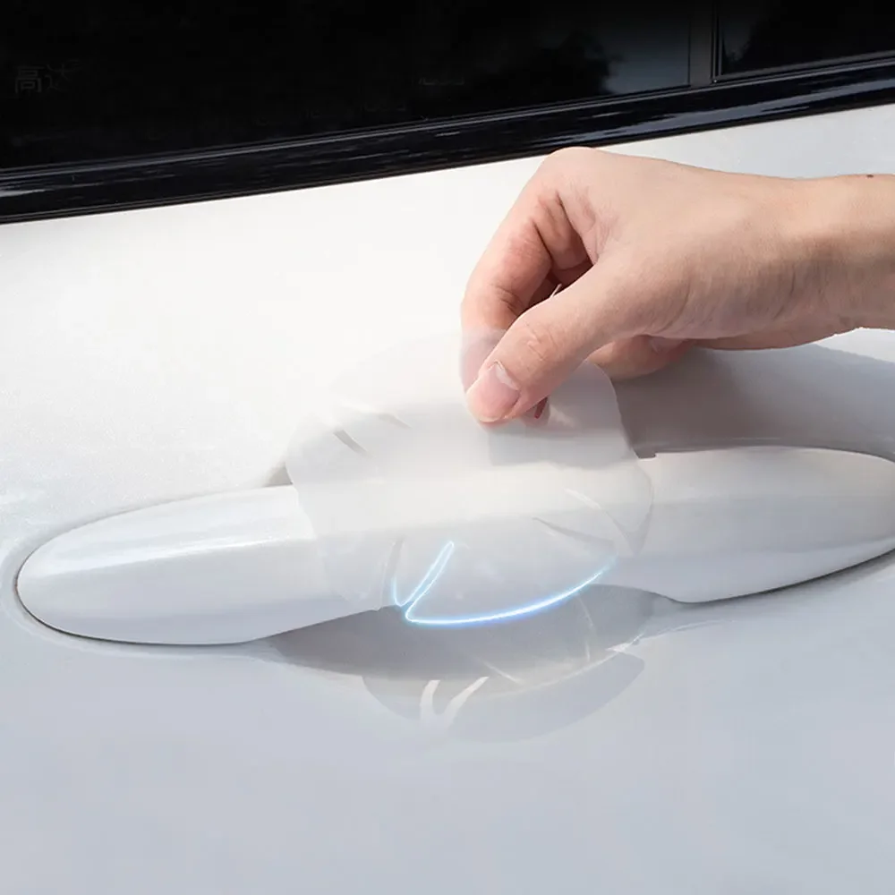 

4pcs Car Door Bowl Anti-scratch Sticker Clear Door Bowl Handle Protection Sticker Paint Surface Film Car Decal Universal Sticker