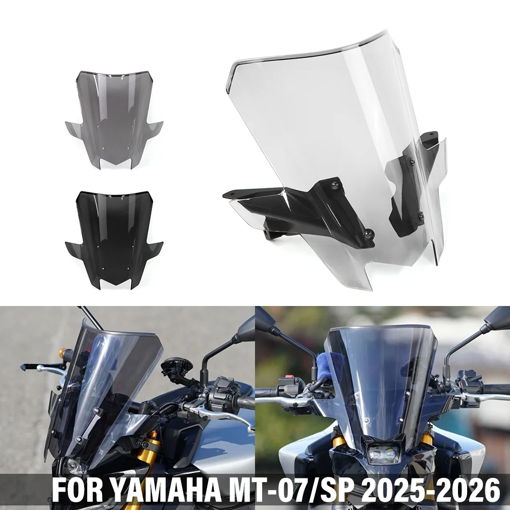 Motorrad-Windschutzscheibe im Rennstil für Yamaha MT-07 MT07 SP 2025-2026 Windabweiser Schutz Zubehör