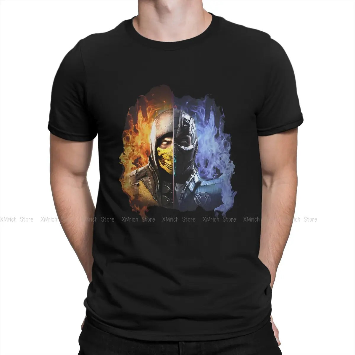 Good and evil Hip Hop TShirt Mortal kombat Leisure T Shirt Hot Sale T-shirt For Men Women