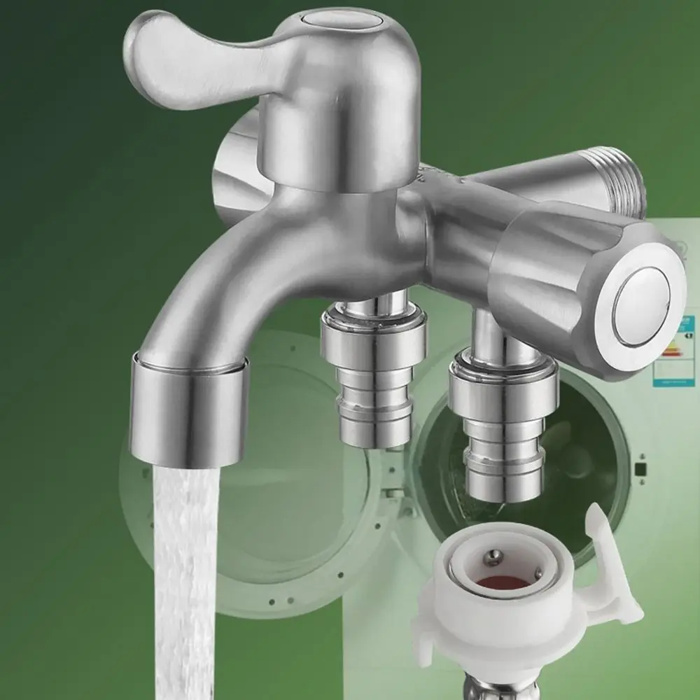 

Смеситель «один в три» из нержавеющей стали с выходом для стиральной машины, многофункциональный смеситель для стиральной машины с защитой от протечек