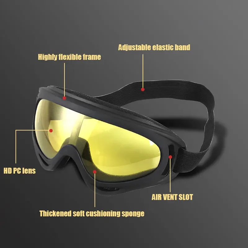 Retro Motorcycle Goggles Outdoor Sport Safety Glasses Skiing Windproof Goggle Glasses Eye Protection Motorcycle Accessories