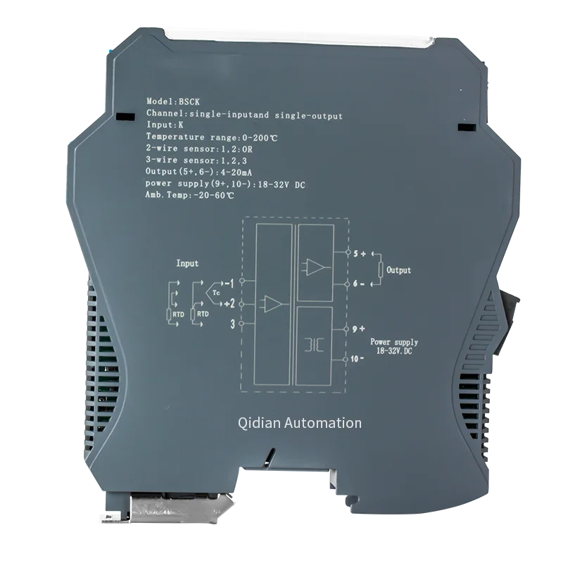 4-20mA TC Temperature Signal Transmitter 0-100℃ 0-200℃ DIN Temperature Signal Repeaters K Type Temperature Signal Converter 0-5V