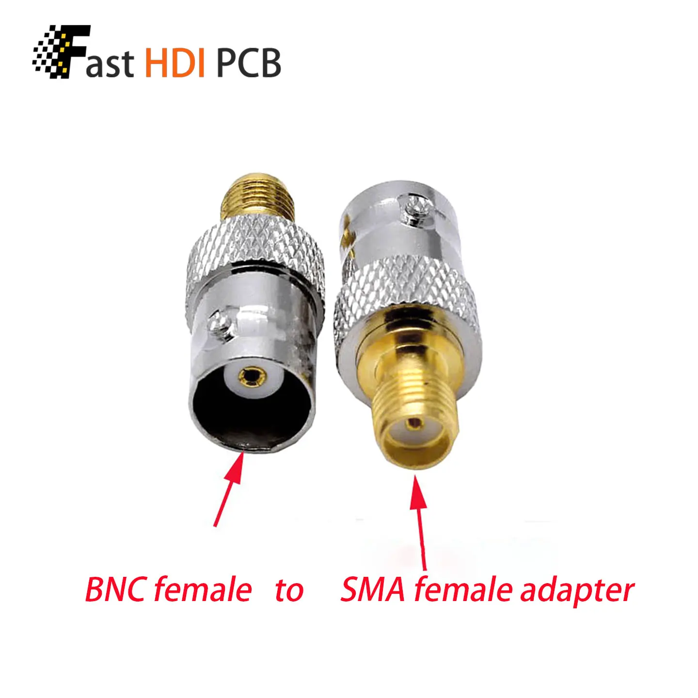 BNC Female to SMA Female Adapter BNC/SMA-KK 50 Ohm RF Coaxial Connector for Two Way Radio Walkie Talkie Antenna Ham Radio Test