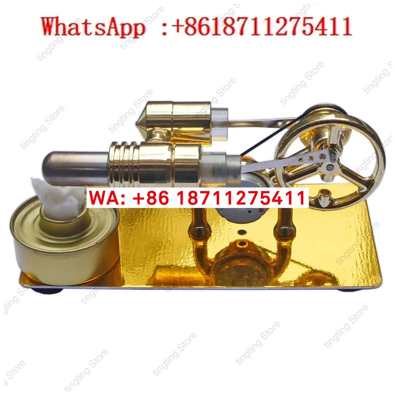 Luoqiao twin cylinder Stirling engine external heat engine micro generator mini model engine toy