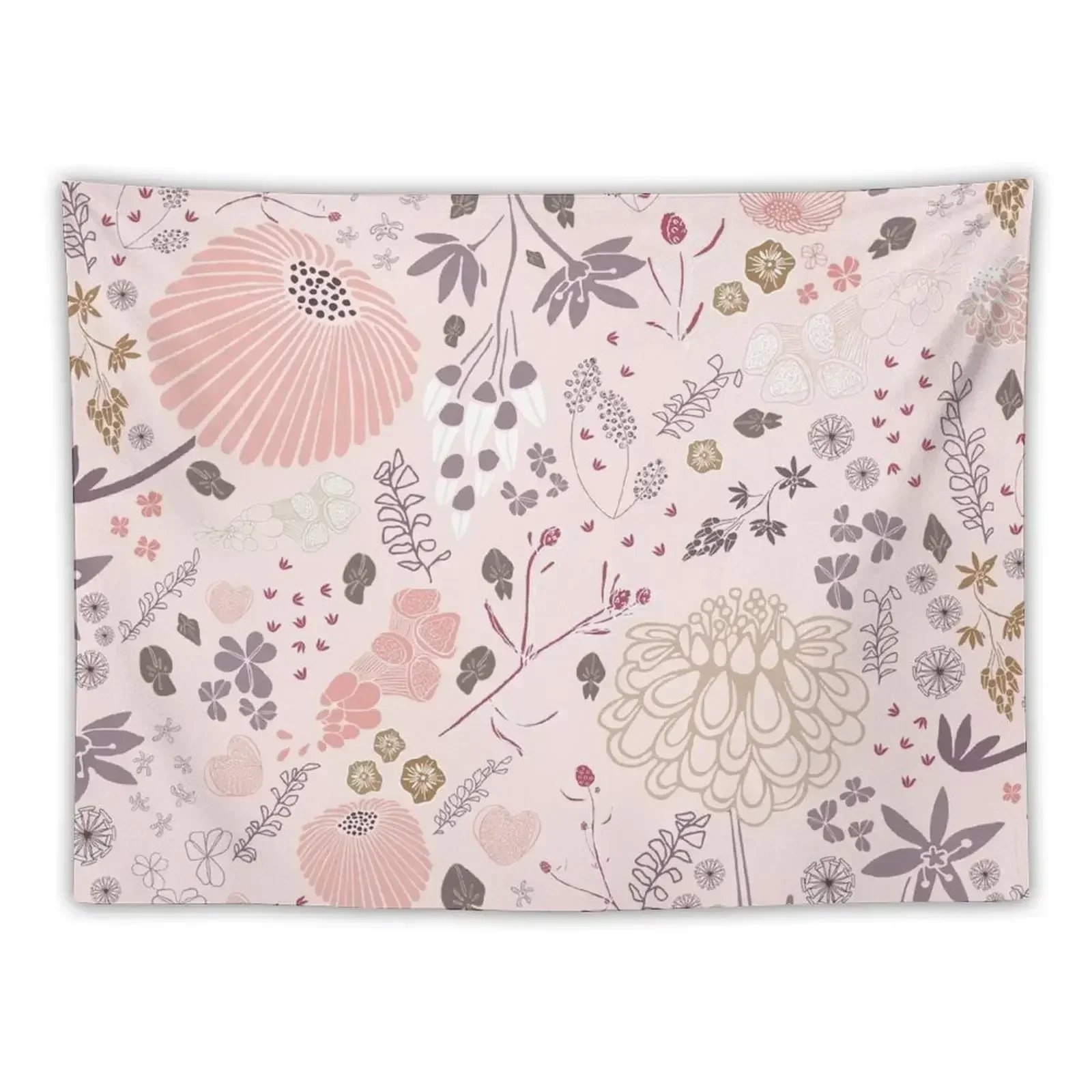 

Field of Flowers in Pink and Purple Tapestry Wall Decorations Cute Room Things Decorative Wall Tapestry