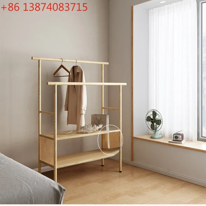 Double-Layer Mobile Household Hangers Open Cloakroom