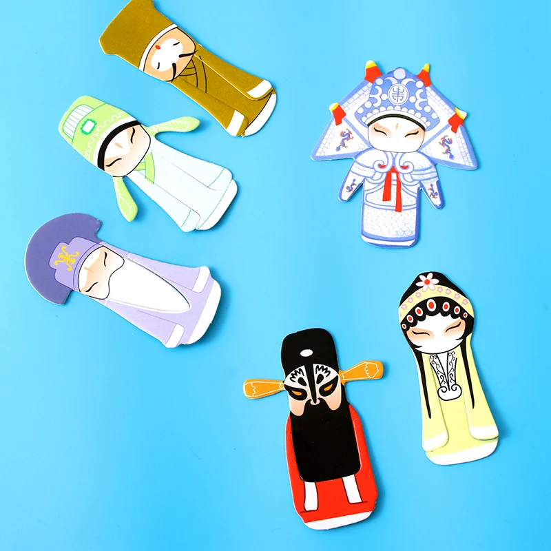 7pcs/set China Peking Opera Paper Bookmarks Creative Gift Student Book Reading Office